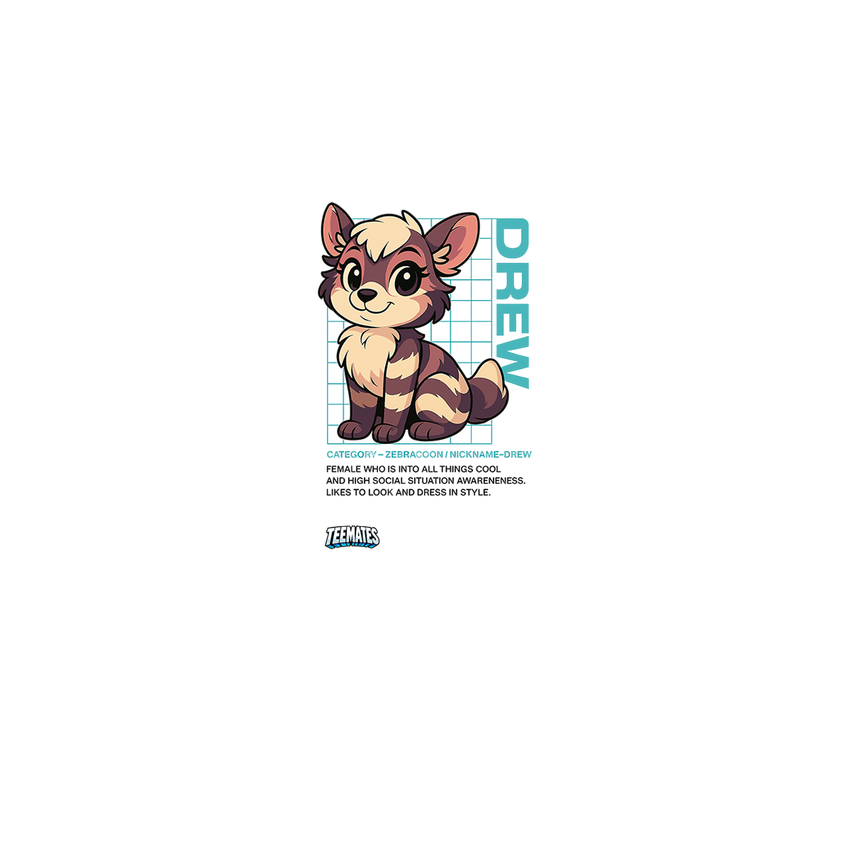 Drew the Zebracoon Tee